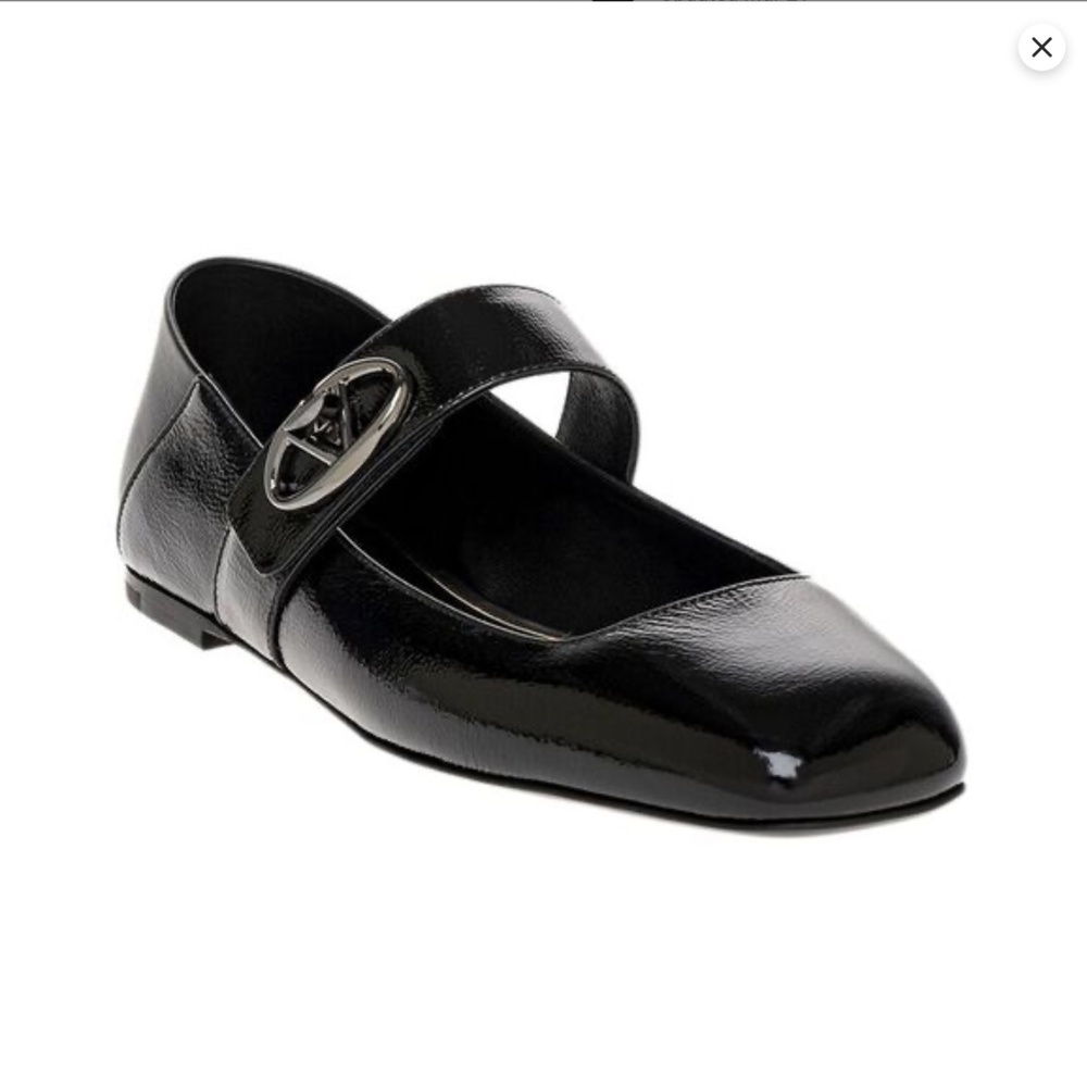 VALENTINO GARAVANI - VLOGO MARY JANE PATENT LEATHER BALLERINA FLAT